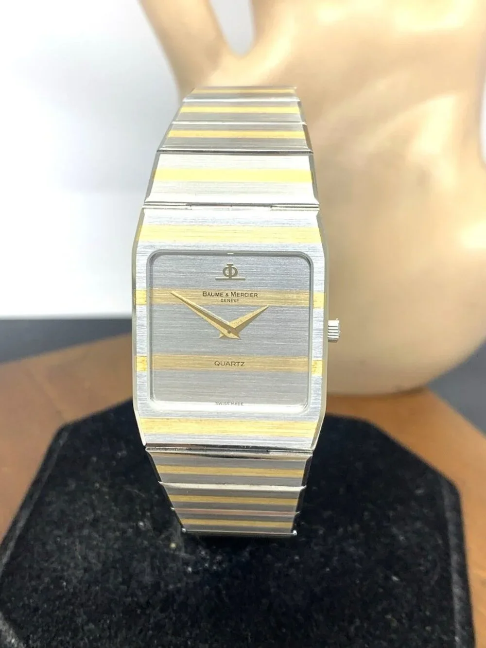 Baume & Mercier Vintage 1980's Unisex Watch 5739.038 Swiss Quartz Two Tone Zebra